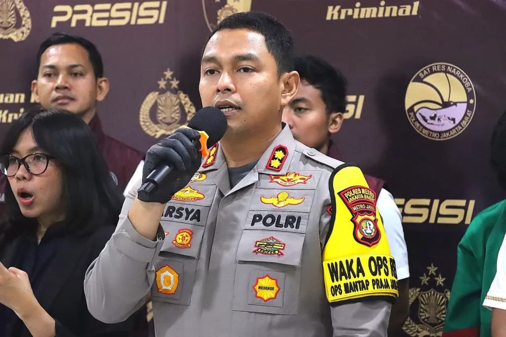 AKBP Teuku Arsya Khadafi saat jumpa pers. (Rnt)