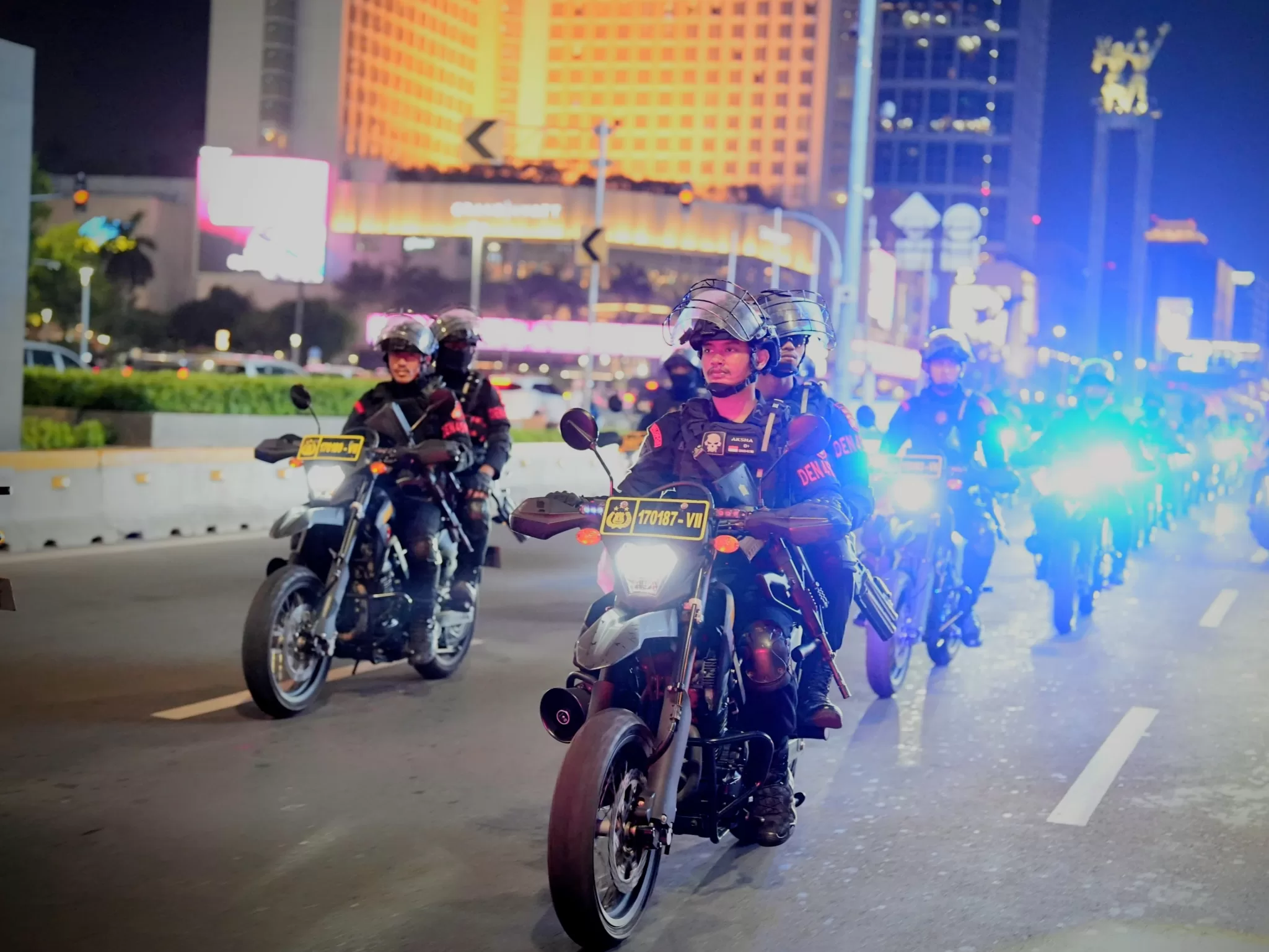 Sisir Jalanan di Jakarta, Polda Metro Jaya Gelar Patroli Sekala Besar untuk jaga Kamtibmas jelang Pilkada. (Hms for BacainD.com)