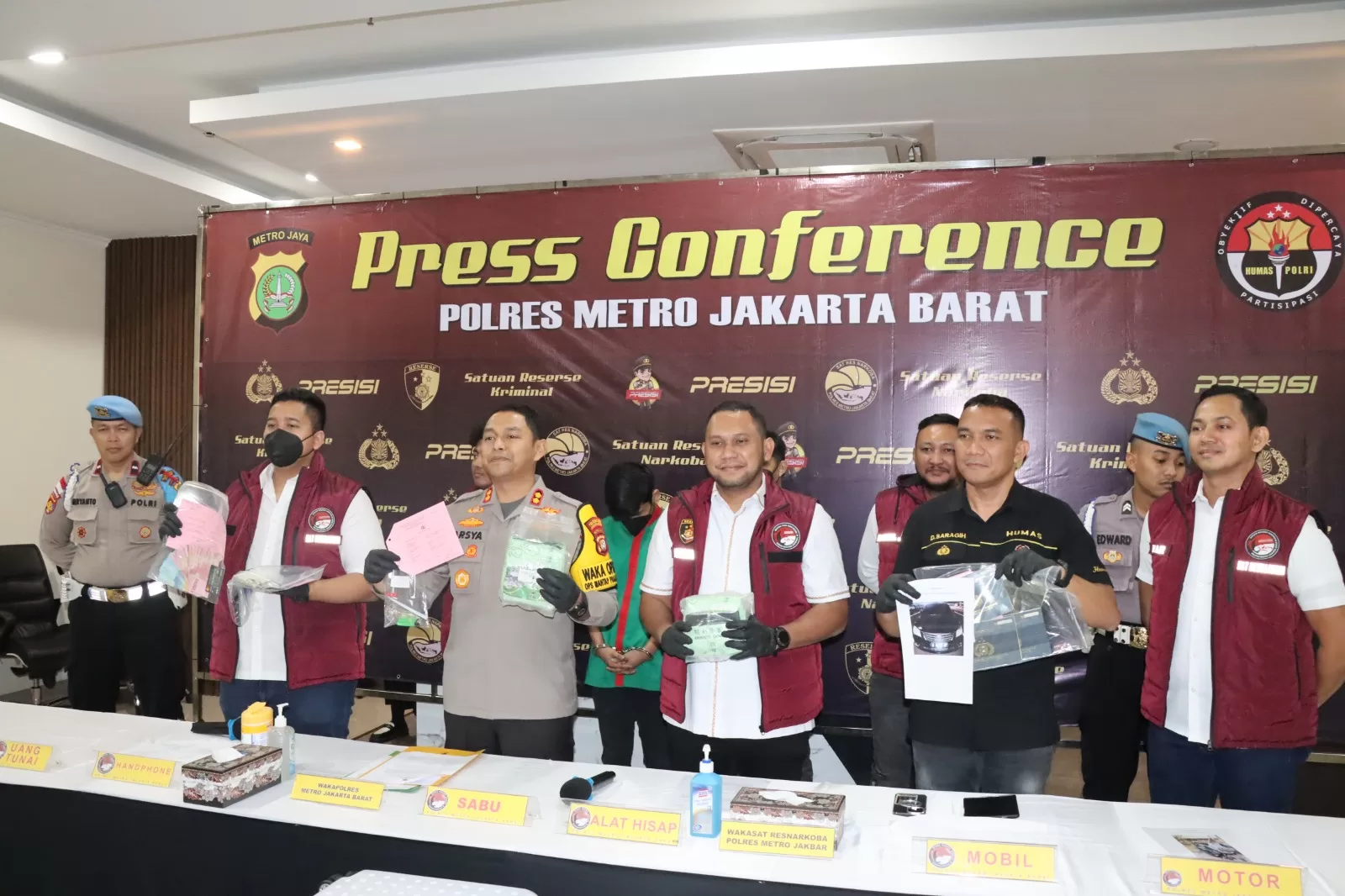 Jumpa press, ungkap Kasus Sabu 11,3 Kg. (Rnt)