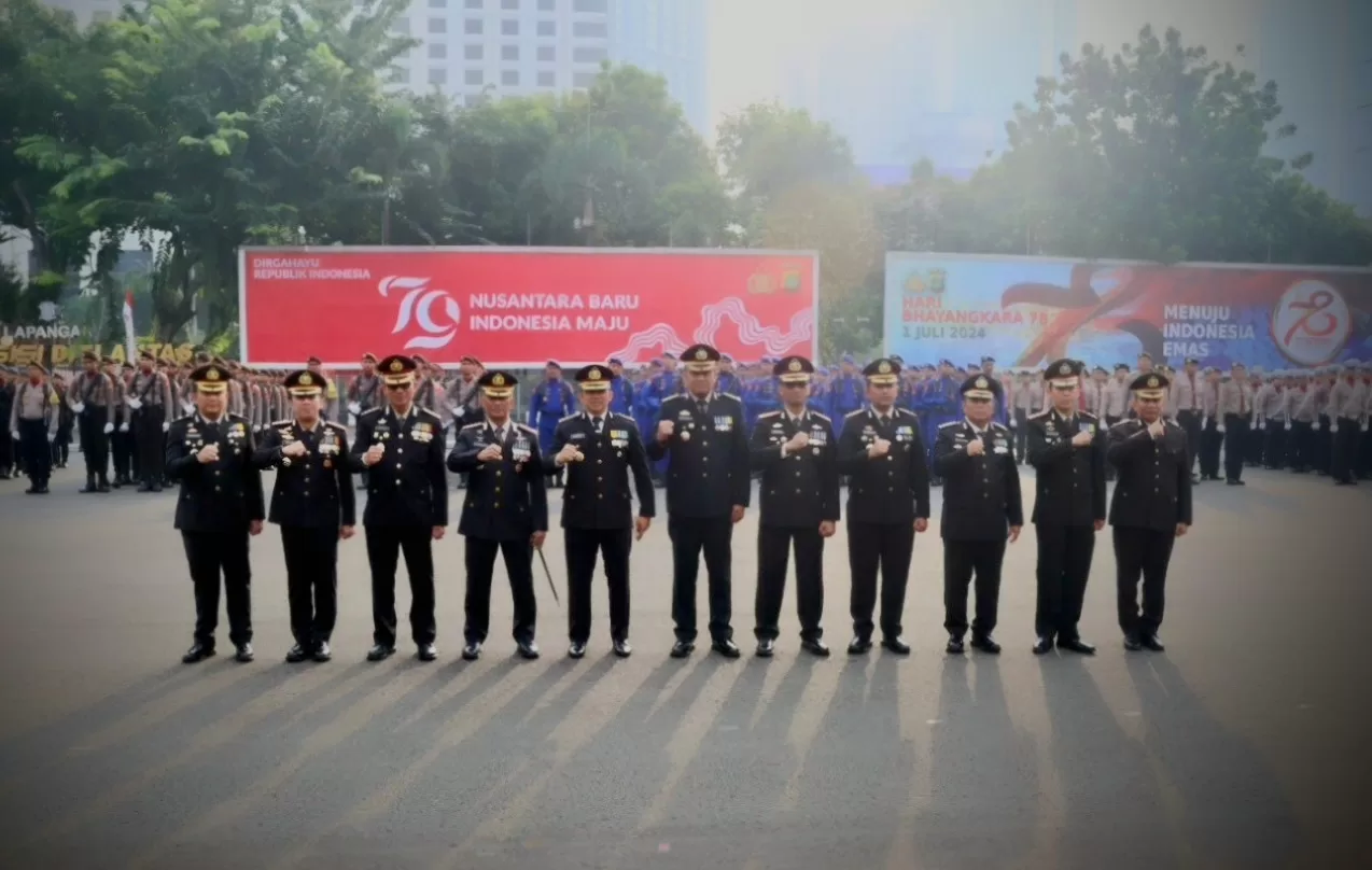 Upacara bendera HUT RI di Polda Metro Jaya. (Hms for BacainD.com)