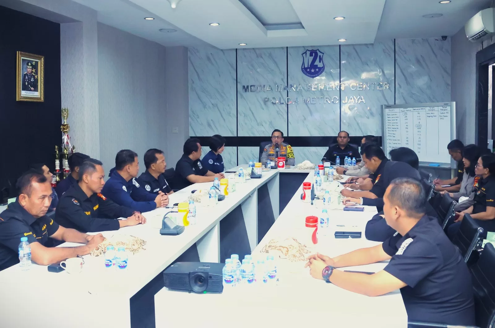 Kabid Humas Polda Metro Jaya saat gelar Pelatihan Peningkatan Kemampuan dibidang Kehumasan. (Hms)