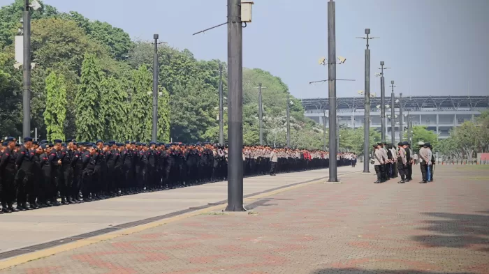 Polri siapkan ribuan personel gabungan untuk amankan pelantikan DPR/DPD/MPR RI besok. (Hms)