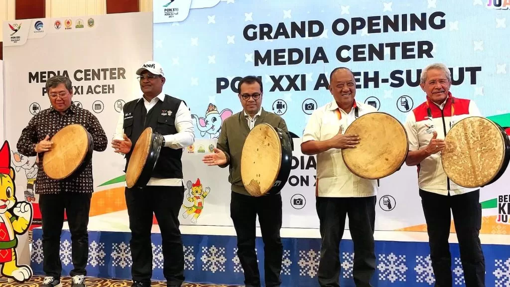 grand Opening Media Center PON XXI Aceh-Sumut. (HMS)