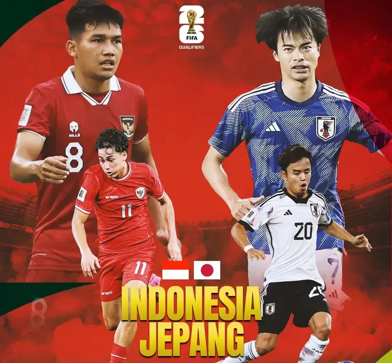 Link Live Streaming atau Link Siaran Langsung Indonesia vs Jepang. (Istimewa)