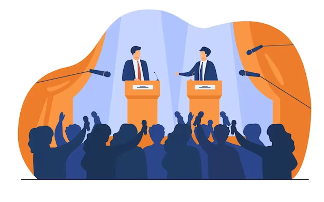 Debat Paslon Calon Wali Kota dan Wakil Wali Kota Bekasi. (Ilustrasi free pick)