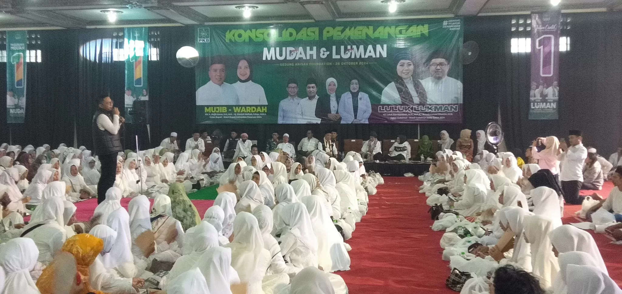 Ketua Tim Pemenangan Pasangan LUMAN Saad Muafi saat memberikan sambutan (BM)
