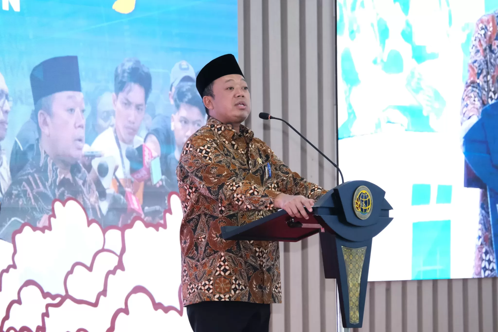Kementerian ATR/BPN Nusron Wahid saat memberikan sambutan (hms)