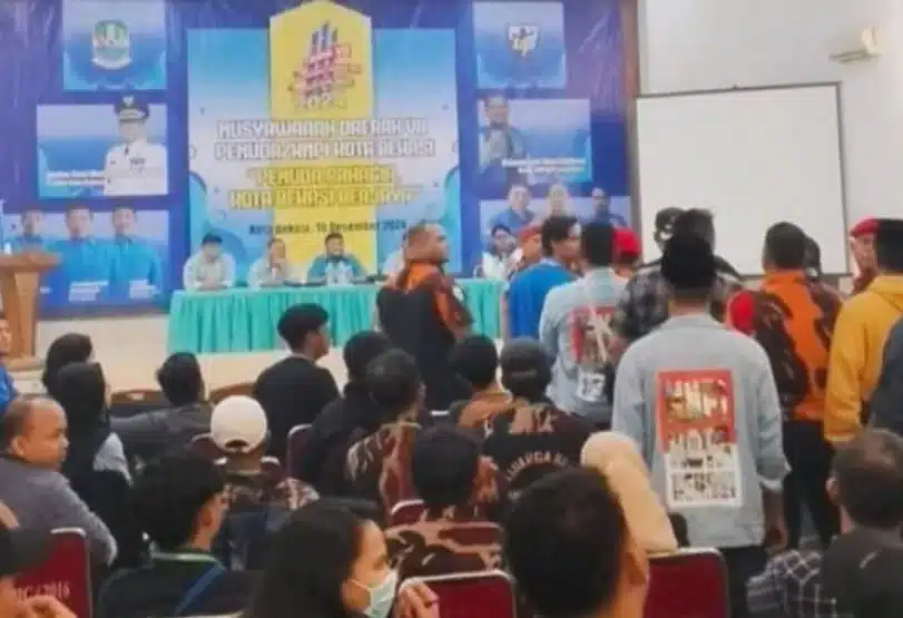 Sempat diwarnai kericuhan, Musda KNPI Kota Bekasi kembali ditunda. (Ist)