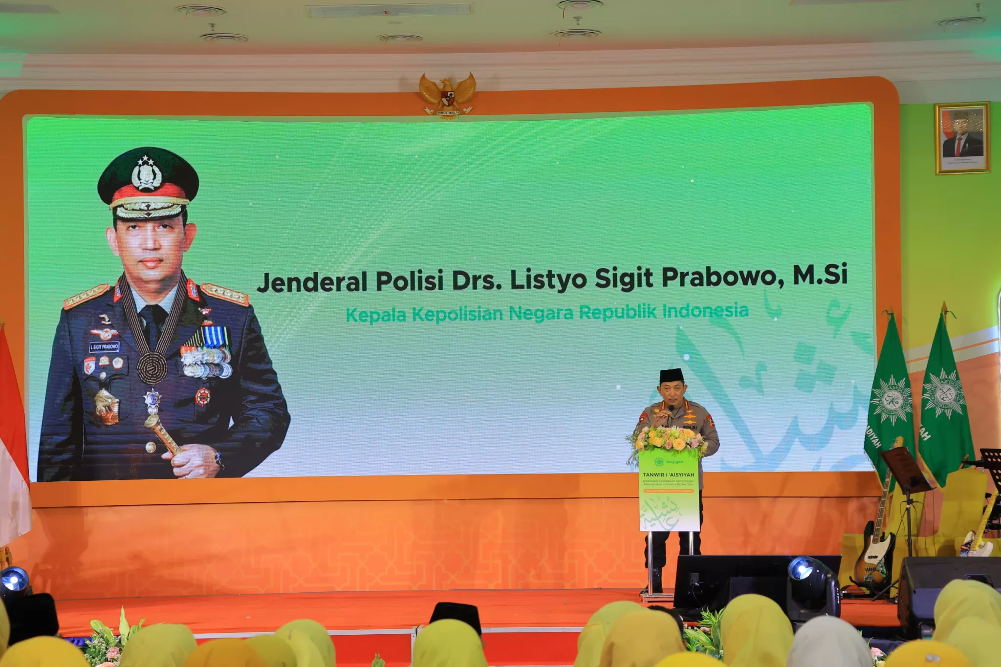 Kapolri saat memberikan sambutan di acara Tanwir I PP Aisyiyah. (Hms for BacainD.com)