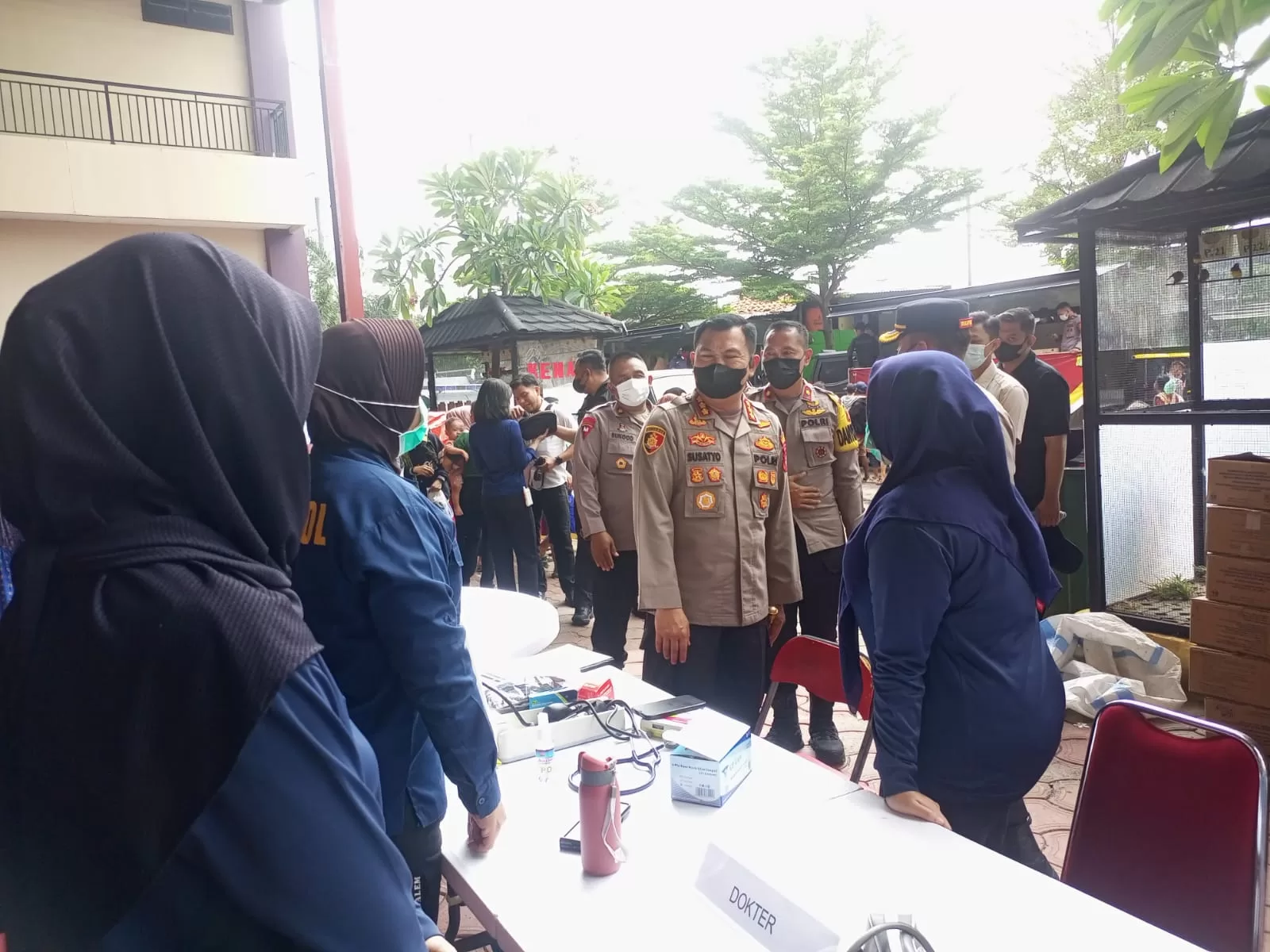 Kapolres Metro Jakarta Pusat saat berada di lokasi. (ist)