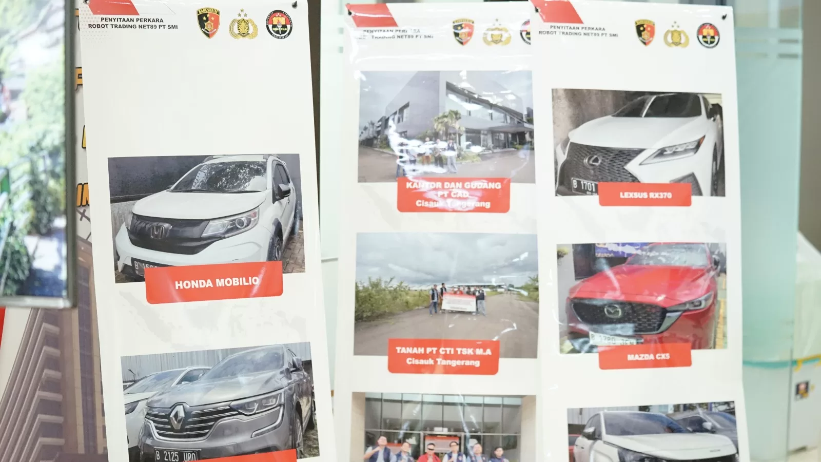 amankan beberpa mobil mewah, Polri ungkap kasus TPPU jaringan Net89.