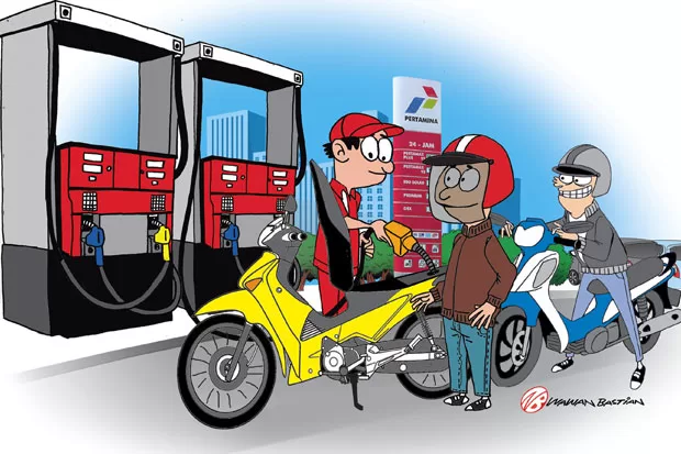 Pengisian BBM Ilustrasi. (istimewa from Sindo)