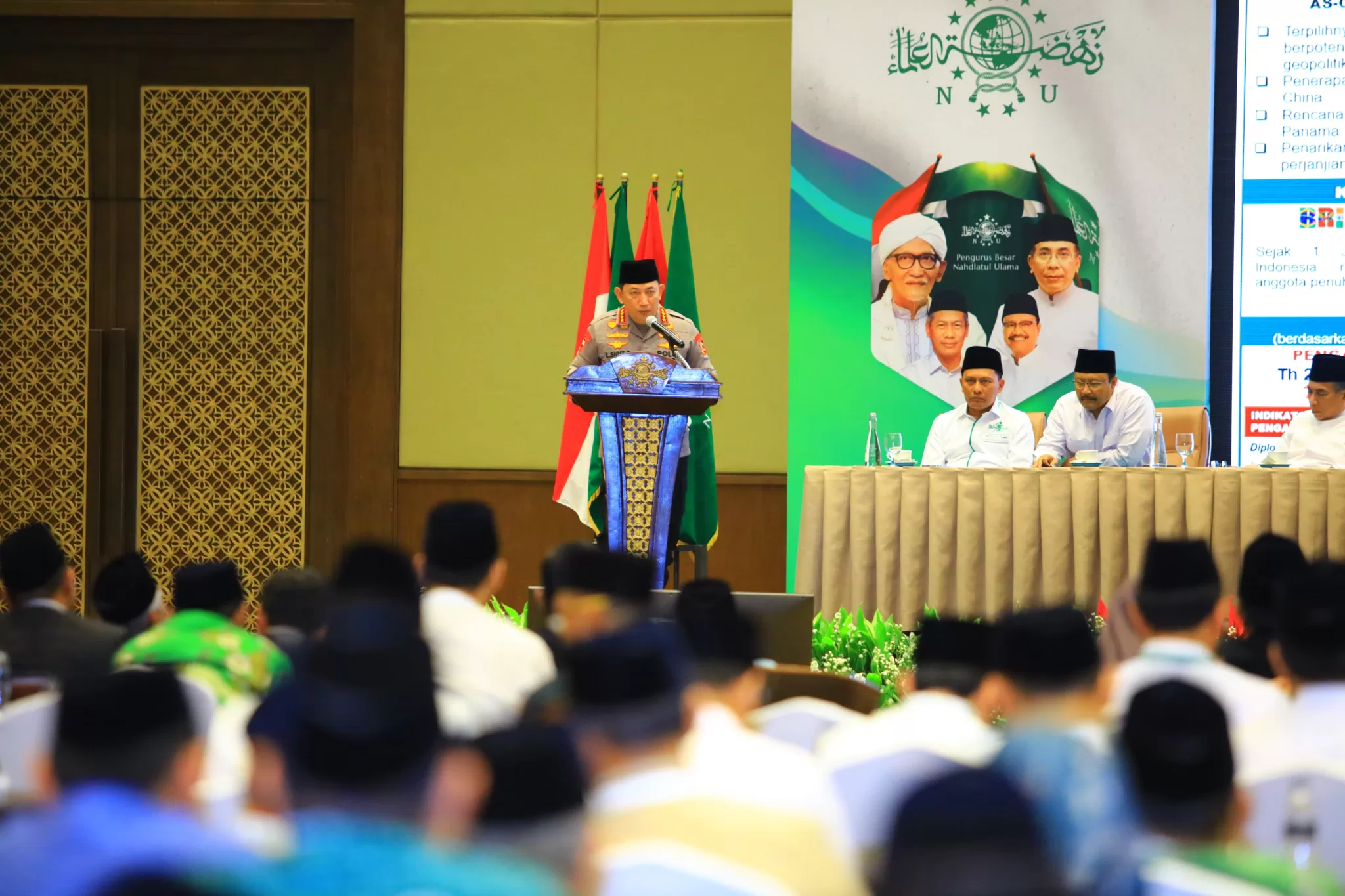 Kapolri saat menyampaikan sambutannya. (hms)