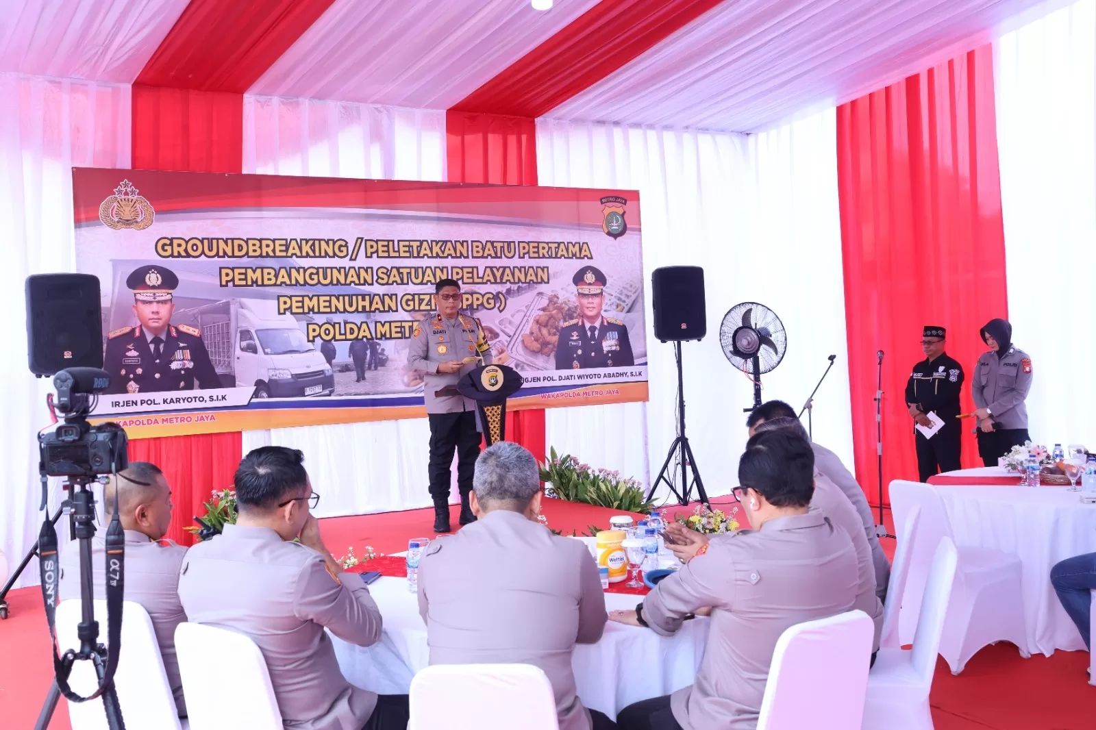 Peletkan Batu Pertama Gedung Satuan Pelayanan Pemenuhan Gizi (SPPG). (hms)