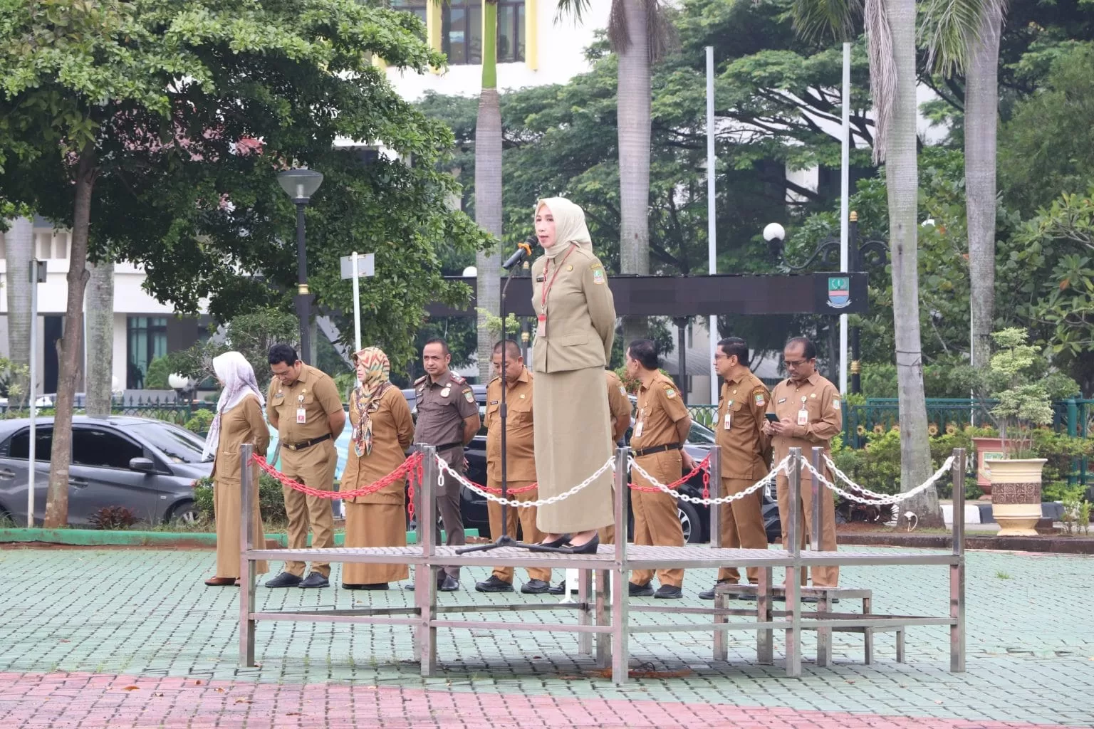 Kepala Bapenda Kabupaten Bekasi saat menyampaikan sambutannya. (Hms)