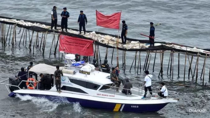 Pagar Laut di Bekasi. (dok KKP)