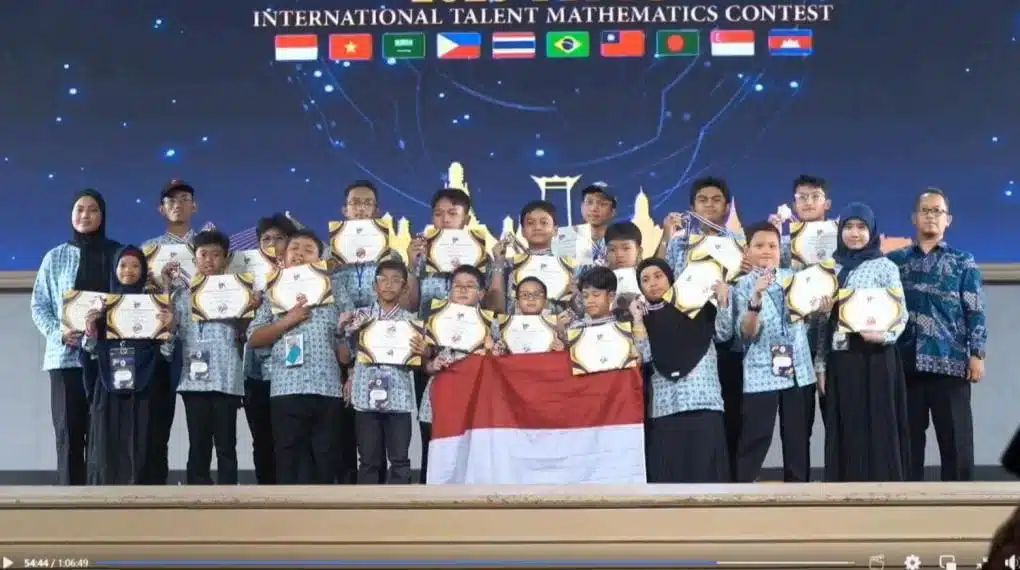 Harumkan nama Negara, Tim Indonesia Raih Prestasi Gemilang dalam Ajang International Talent Mathematics Contest 2025 di Bangkok. (ist)