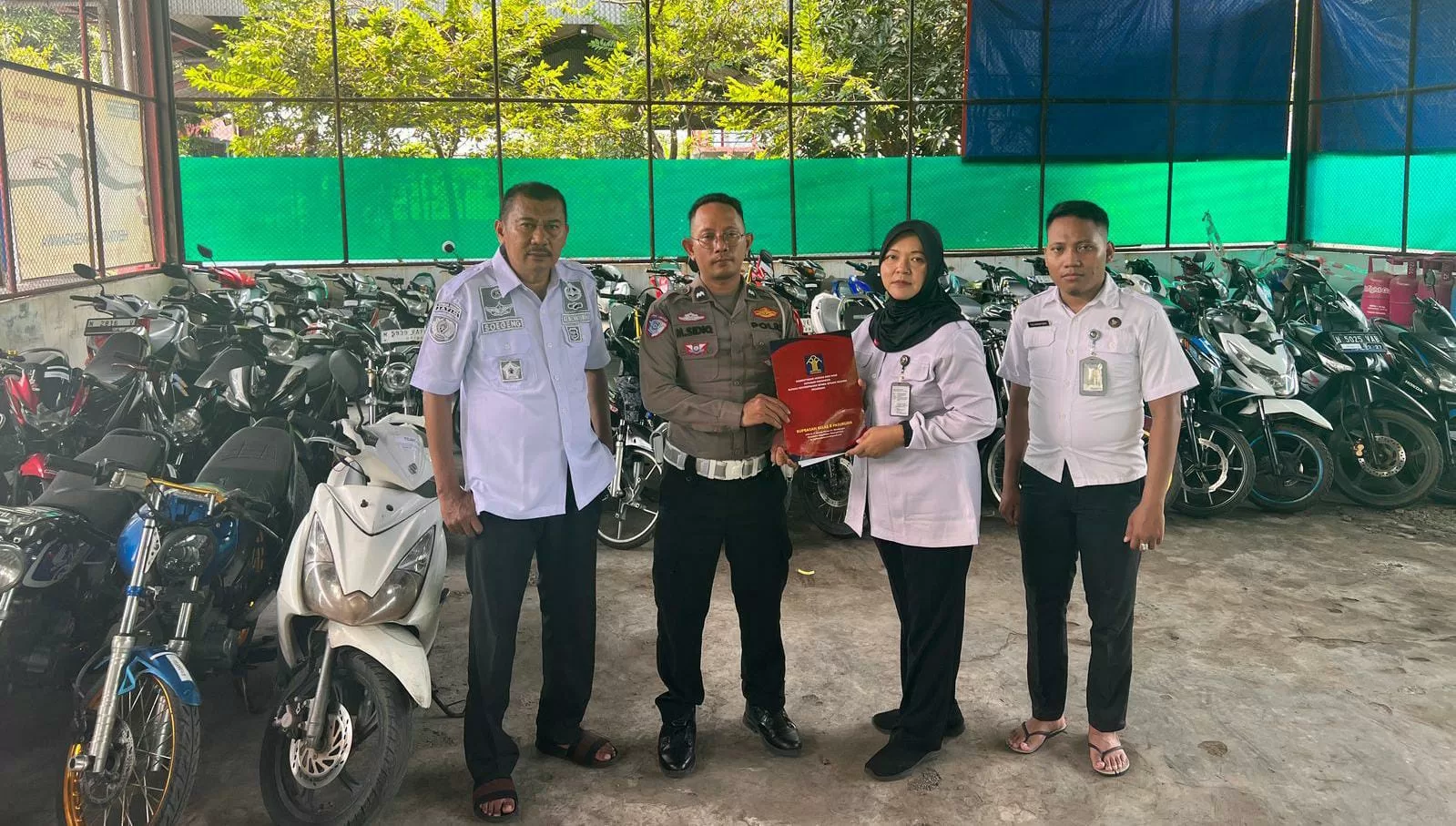 Motor pelanggar lalu lintas yang diamankan oleh Polres Pasurua Kota dititipkan di Rupbasan