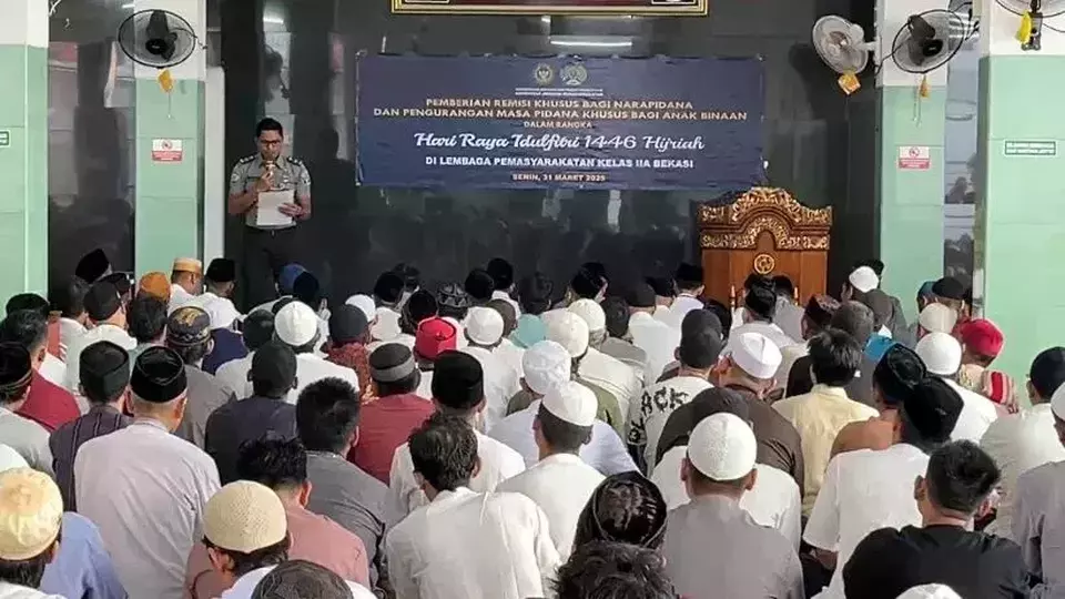 Warga Binaan Lapas Kelas IIA Bekasi Dapat Remisi Hari Raya Idul Fitri