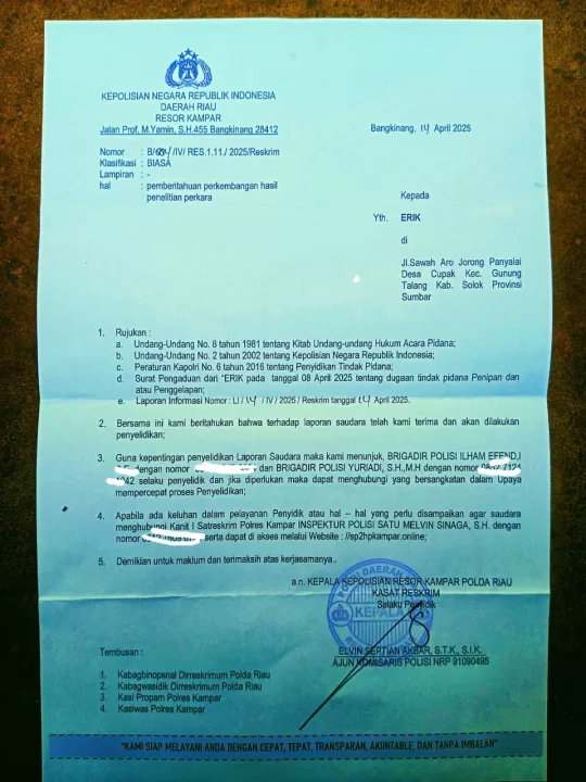 Bukti Lapor