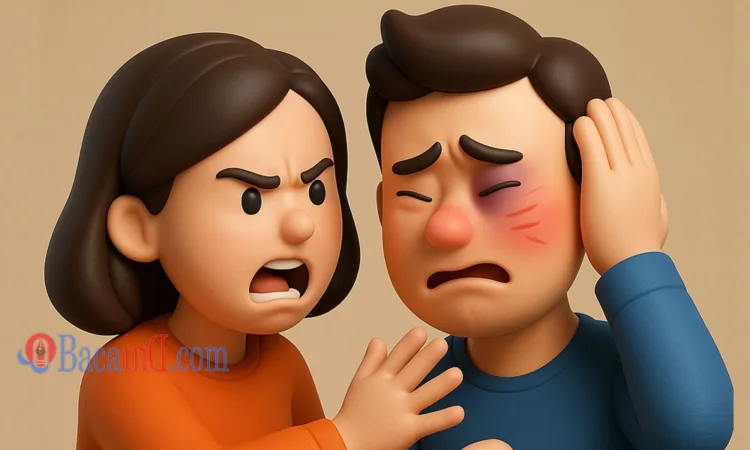 Ilustrasi suami jadi korban penganiayaan istri
