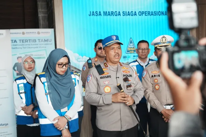 Kakor Lantas saat memberikan keterangan kepada media. (Hms)