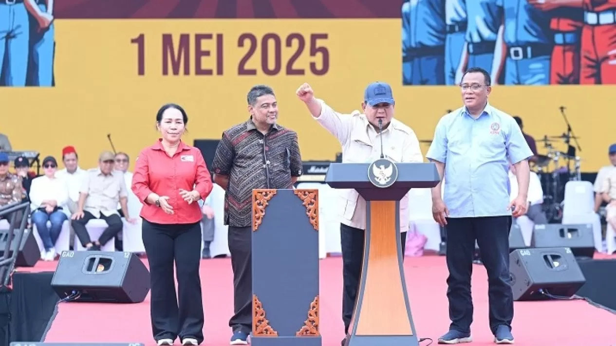 Prabowo di Hari Buruh Internasional 2025