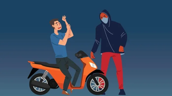 ilustrasi perampasan motor