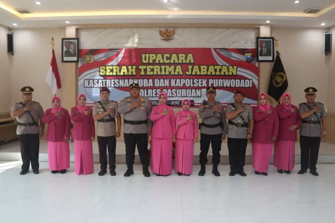 Pimpin Sertijab, Berikut Arahan Kapolres Pasuran untuk Pejabat Baru
