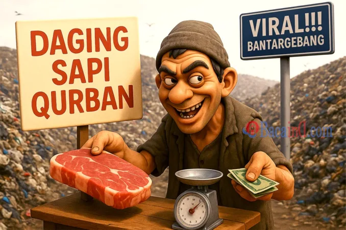 dugaan penjualan daging kurban di bantargebang kota bekasi