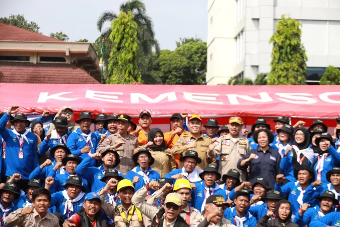 Kemensos Kukuhkan 120 Personel Kampung Siaga Bencana di Kota Bekasi