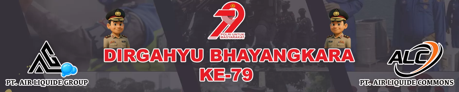 Logo ALC dan ALG di Hari Bhayangkara 79