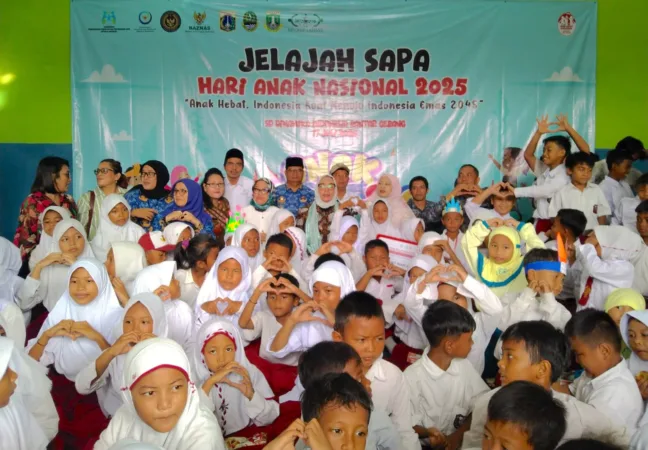Hari Anak Nasional 2025, Menteri PPPA Kunjungi SD Dinamika Indonesia di TPST Bantargebang