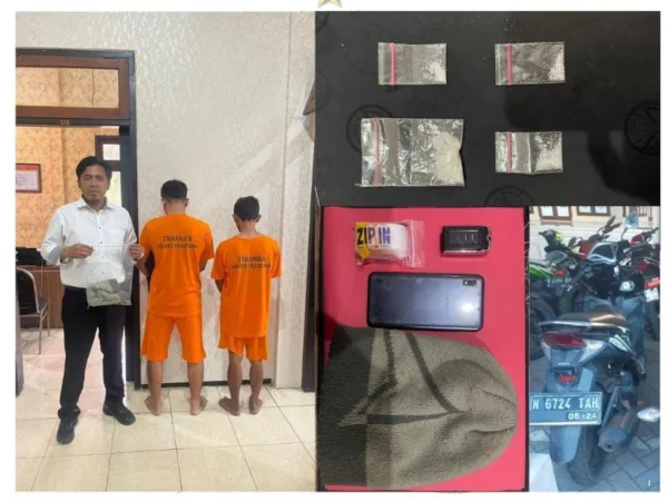Tergiur Keuntungan dan Sabu Gratis, Dua Pria Asal Prigen Pasuruan Diborgol Polisi