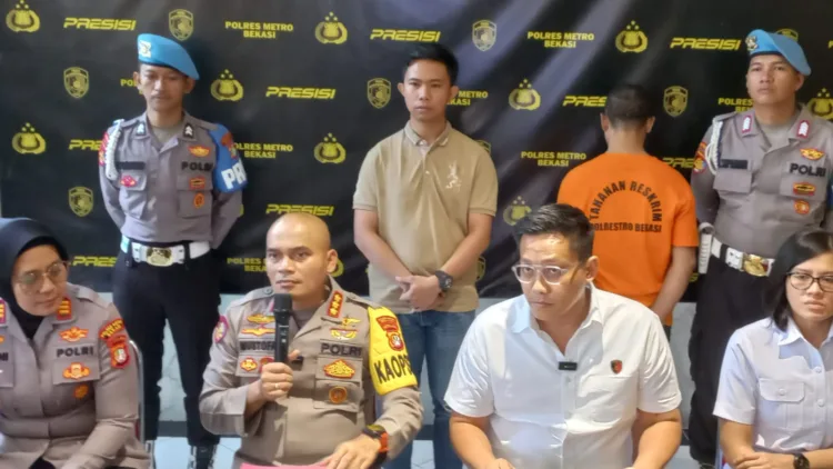 Polisi Ungkap Kronologi Sebelum Kejadian Hingga Penemuan 7 Mayat di Kali Bekasi 1 Suasana Konferensi Pers Pencurian sepeda motor (Frm)