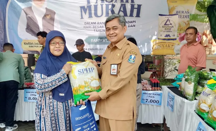 Pasar Murah Bakorwil III Malang di Pasuruan Diserbu Warga, Harga Sembako di Bawah HET