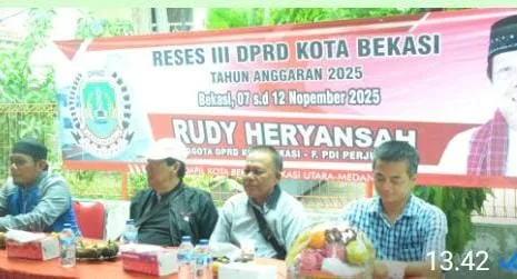 Diduga Korsleting Listrik, Pendopo Kecamatan Bekasi Selatan Dilalap Si Jago Merah 2 Wakil Ketua Komisi I DPRD Kota Bekasi, Rudy Heryansah, melaksanakan kegiatan Reses Masa Sidang III Tahun 2025 di beberapa wilayah Kecamatan Medan Satria, meliputi RW 09, 10, dan 14 Kelurahan Pejuang serta RW 02 Kelurahan Harapan Mulya.