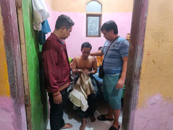 Pelaku Amin diamankan di rumahnya oleh polisi (Doc Polsek)