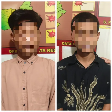 M-H-N dan D-A pelaku pembobol sekolah (polsek)