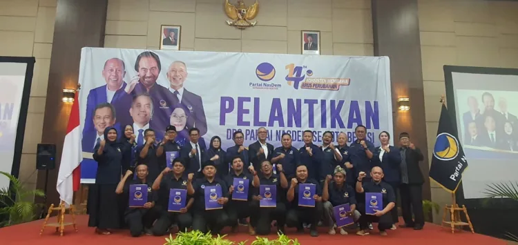 Dewan Pimpinan Wilayah (DPW) Partai NasDem Provinsi Jawa Barat secara resmi mengesahkan susunan kepengurusan Dewan Pimpinan Cabang (DPC) Partai NasDem di 12 kecamatan se-Kota Bekasi untuk periode 2025–2029.