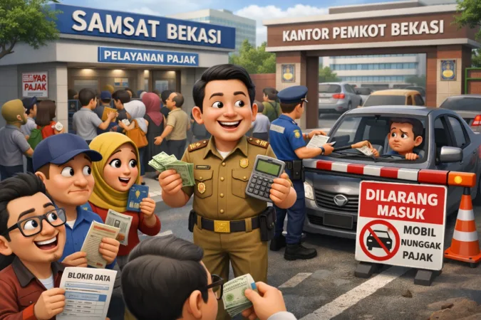 Efek 'Kendaraan Mati' Dilarang Masuk Kantor Pemkot Bekasi, Warga Berbondong-bondong Bayar Pajak Kendaraan
