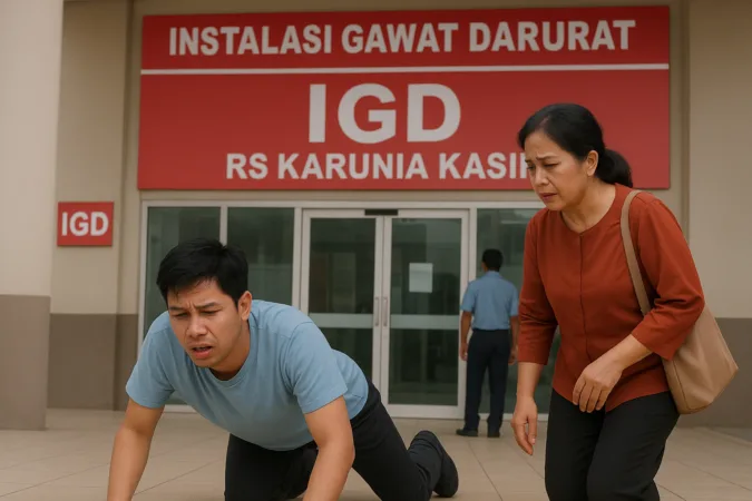 Seorang pasien berinisial DN mengaku mengalami dugaan kelalaian pelayanan saat mendatangi Instalasi Gawat Darurat (IGD) RS Karunia Kasih pada Minggu (7/12/2025) dini hari