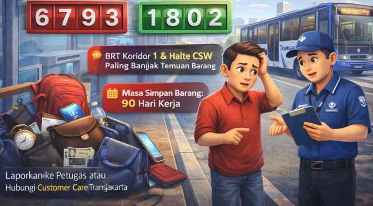 Ada 6.793 Barang Penumpang Tertinggal di Transjakarta Selama 2025