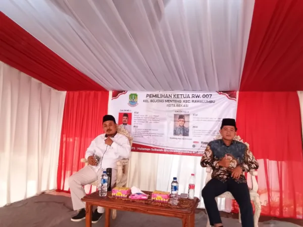 Jamaluddin Oman resmi terpilih sebagai Ketua RW 07, Kelurahan Bojong Menteng, Kecamatan Rawalumbu, Kota Bekasi, dalam pemilihan yang digelar pada Minggu (25/1/2026).