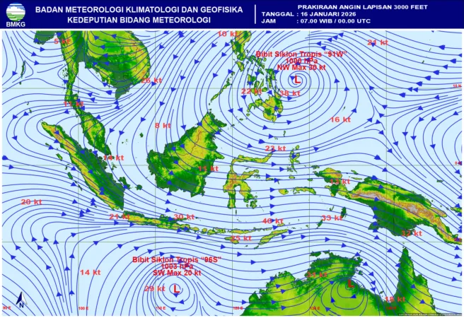 Prakiraan Cuaca Hari Ini Jumat 16 Januari 2026, BMKG: Waspadai Potensi Hujan di Bekasi dan Karawang