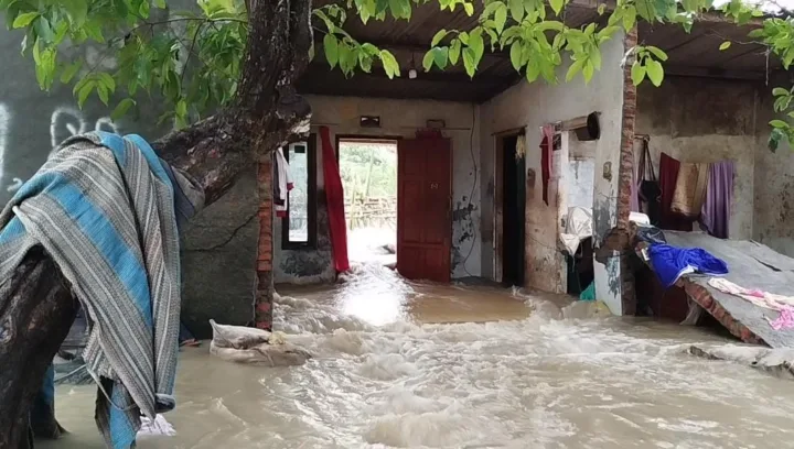 Detik-detik Rumah Warga Ambruk Saat Tanggul Sungai Citarum Jebol 3 Tanggul Sungai Citarum Jebol, Rumah Warga di Muara Gembong Rusak Parah