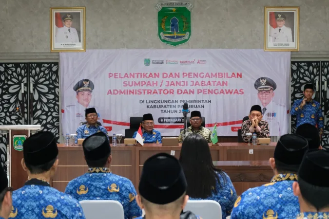Suasana Pelantikan 11 Pejabat Administrator di Perkantoran Raci (BM)