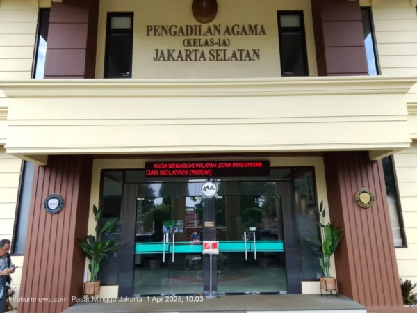 Sengketa lahan hibah kembali bergulir di Pengadilan Agama Jakarta Selatan, Rabu (1/4/2026).