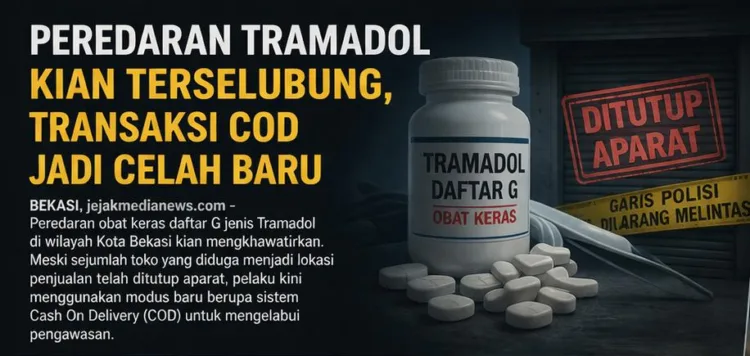 Peredaran obat keras daftar G jenis Tramadol di wilayah Kota Bekasi kian mengkhawatirkan.