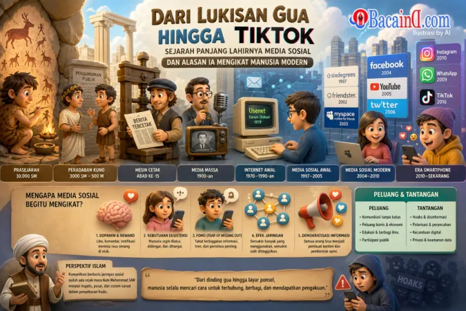 Sejarah Panjang Lahirnya Media Sosial, Dari Gua ke TikTok